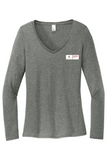 District Women's Perfect Tri Long Sleeve V-Neck Tee