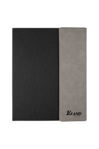 9 1/2 x 12 Laserable Leatherette Canvas Portfolio w / Notepad