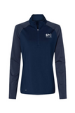 Adidas Women's Stripe Block Quarter-Zip Pullover