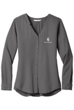 Port Authority Ladies Long Sleeve Button-Front Blouse