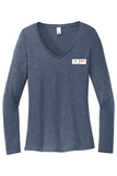 District Women's Perfect Tri Long Sleeve V-Neck Tee