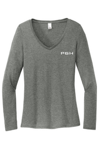 District Women's Perfect Tri Long Sleeve V-Neck Tee