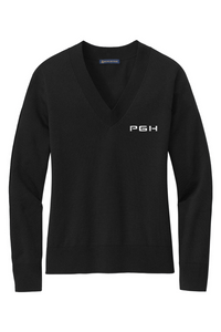Brooks Brothers Women's Cotton Stretch V-Neck Sweater