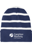 Sport-Tek Striped Beanie with Solid Band