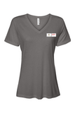Bella + Canvas Women’s Relaxed Jersey Short Sleeve V-Neck T-Shirt