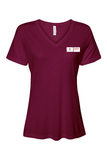 Bella + Canvas Women’s Relaxed Jersey Short Sleeve V-Neck T-Shirt