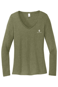 District Women's Perfect Tri Long Sleeve V-Neck Tee