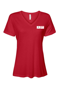 Bella + Canvas Women’s Relaxed Jersey Short Sleeve V-Neck T-Shirt
