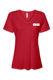 Bella + Canvas Women’s Relaxed Jersey Short Sleeve V-Neck T-Shirt