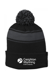 Sport-Tek Stripe Pom Pom Beanie