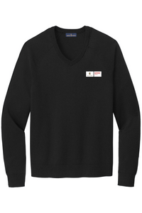 Brooks Brothers Cotton Stretch V-Neck Sweater