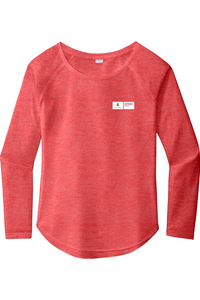 Sport-Tek Ladies PosiCharge Long Sleeve Tri-Blend Wicking Scoop Neck Raglan Tee