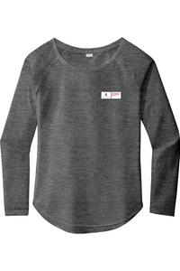 Sport-Tek Ladies PosiCharge Long Sleeve Tri-Blend Wicking Scoop Neck Raglan Tee