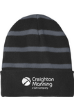 Sport-Tek Striped Beanie with Solid Band