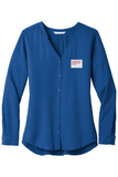 Port Authority Ladies Long Sleeve Button-Front Blouse