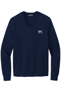 Brooks Brothers Cotton Stretch V-Neck Sweater