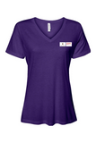 Bella + Canvas Women’s Relaxed Jersey Short Sleeve V-Neck T-Shirt