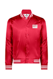 Augusta Sportswear Satin Baseball Jacket Striped Trim