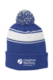 Sport-Tek Stripe Pom Pom Beanie