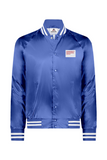 Augusta Sportswear Satin Baseball Jacket Striped Trim