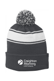 Sport-Tek Stripe Pom Pom Beanie