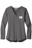 Port Authority Ladies Long Sleeve Button-Front Blouse