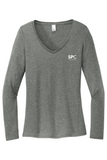 District Women's Perfect Tri Long Sleeve V-Neck Tee