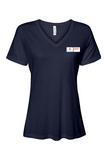 Bella + Canvas Women’s Relaxed Jersey Short Sleeve V-Neck T-Shirt