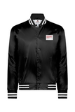Augusta Sportswear Satin Baseball Jacket Striped Trim