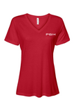 Bella + Canvas Women’s Relaxed Jersey Short Sleeve V-Neck T-Shirt