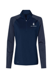 Adidas Women's Stripe Block Quarter-Zip Pullover