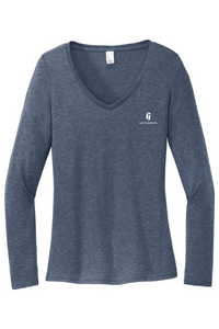 District Women's Perfect Tri Long Sleeve V-Neck Tee