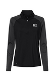 Adidas Women's Stripe Block Quarter-Zip Pullover