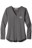 Port Authority Ladies Long Sleeve Button-Front Blouse