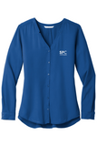 Port Authority Ladies Long Sleeve Button-Front Blouse