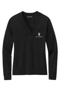 Brooks Brothers Women's Cotton Stretch V-Neck Sweater
