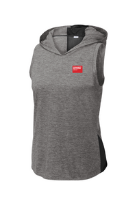 Sport-Tek Ladies PosiCharge Tri-Blend Wicking Draft Hoodie Tank