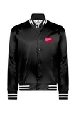 Augusta Sportswear Satin Baseball Jacket Striped Trim