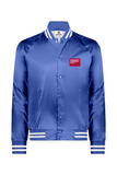 Augusta Sportswear Satin Baseball Jacket Striped Trim